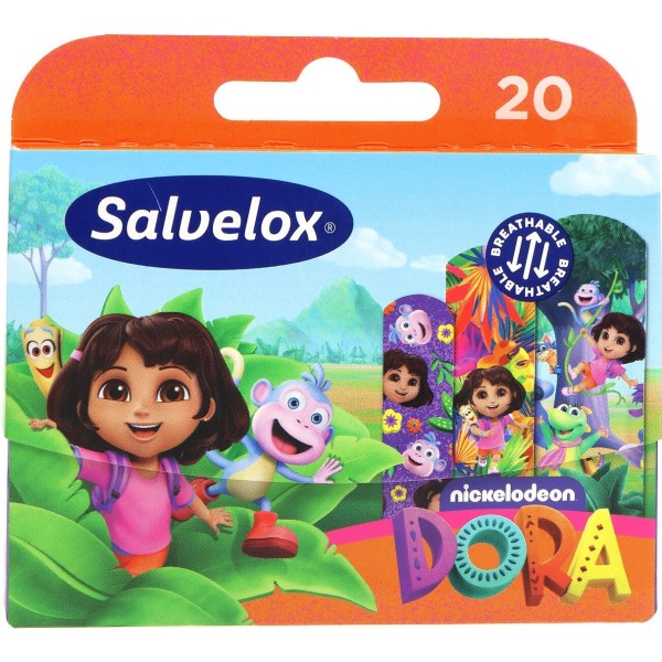 Salvelox Dora la Exploradora Apósitos Adhesivos Infantiles 20 Tiras 3 Tamaños